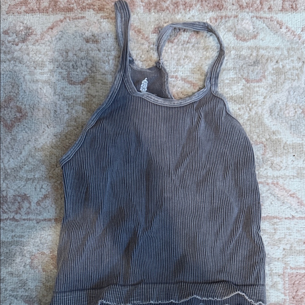 FP Movement by Free People Striped Black Tank Top